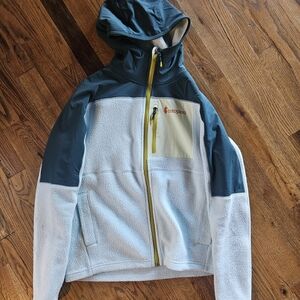 Cotopaxi Hooded Fleece Jacket with Yellow Zipper